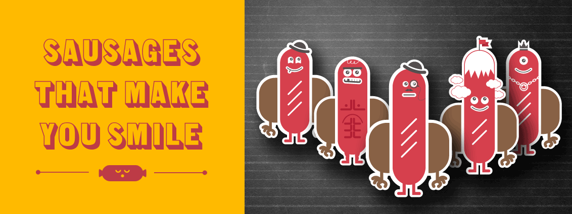 Sausages that make you smile from the Big Apple Shop of Hot Dogs