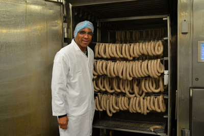 Big Apple Hot Dogs drying on the rack with Abiye