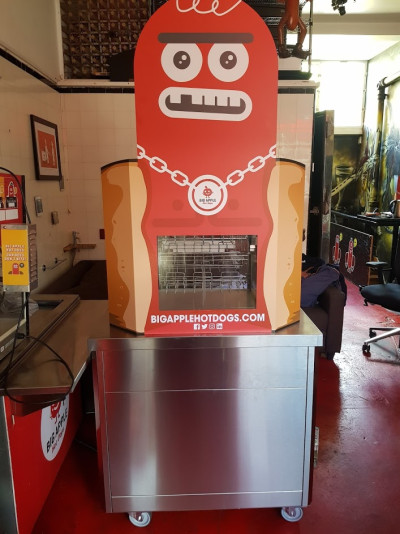 Big Apple Hot Dogs roller hot dog grill
